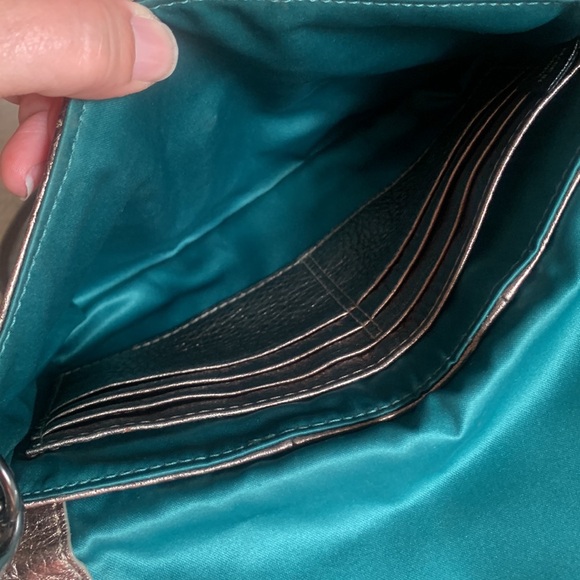 Coach Kristin metallic Brown Crossbody Bag with Textured Leather - Picture 5 of 10